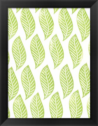 Framed Lino Leaf II Print
