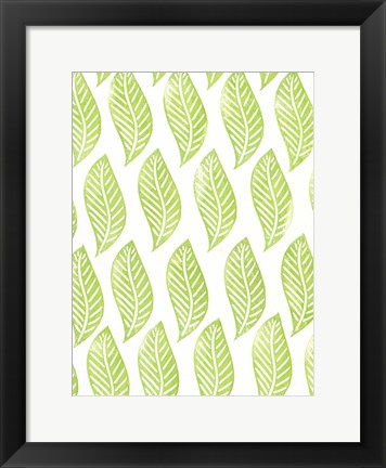Framed Lino Leaf II Print