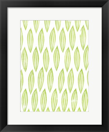 Framed Lino Leaf III Print