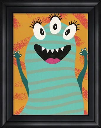 Framed Happy Creatures V Print