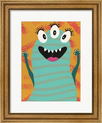 Framed Happy Creatures V Print