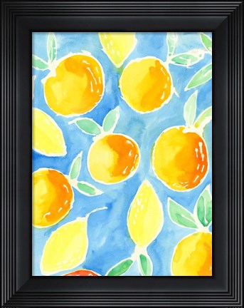 Framed Summer Citrus I Print