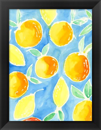 Framed Summer Citrus I Print