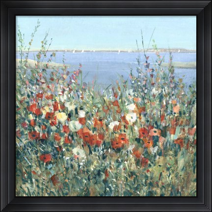 Framed Seaside Garden II Print