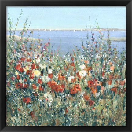 Framed Seaside Garden II Print