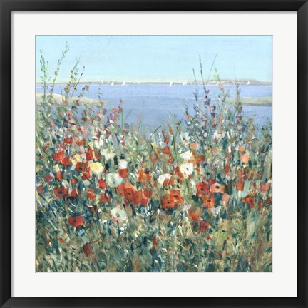 Framed Seaside Garden II Print