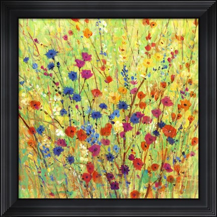 Framed Wildflower Patch I Print