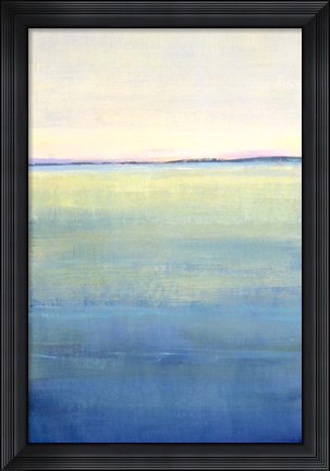 Framed Ocean Blue Horizon II Print