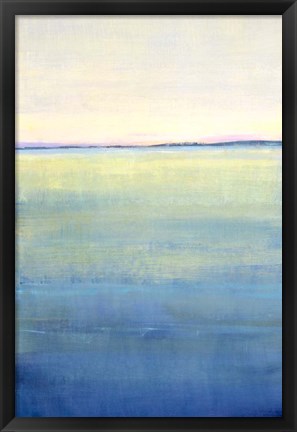 Framed Ocean Blue Horizon II Print