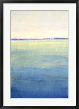 Framed Ocean Blue Horizon II Print