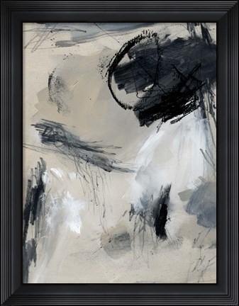 Framed Scribble Abstract I Print
