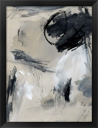 Framed Scribble Abstract I Print