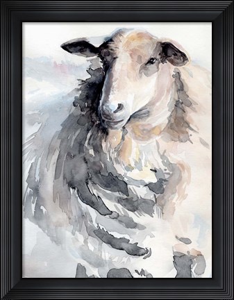 Framed Watercolor Sheep II Print