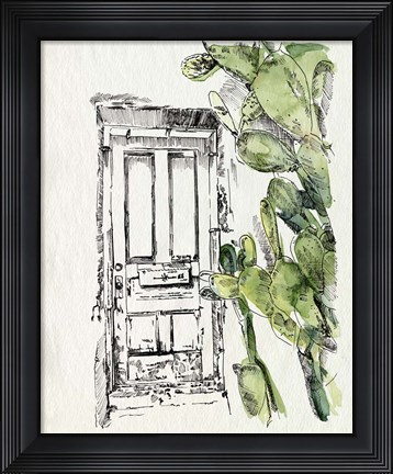 Framed Cactus Door II Print