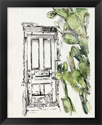 Framed Cactus Door II Print