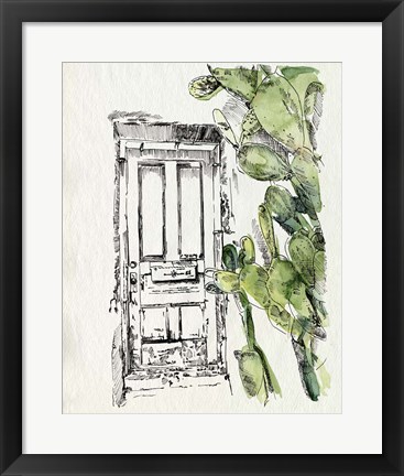 Framed Cactus Door II Print