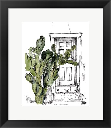 Framed Cactus Door III Print