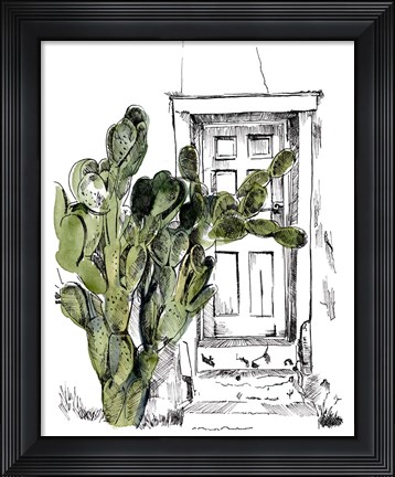 Framed Cactus Door III Print