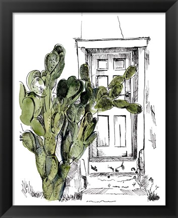 Framed Cactus Door III Print