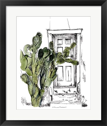 Framed Cactus Door III Print