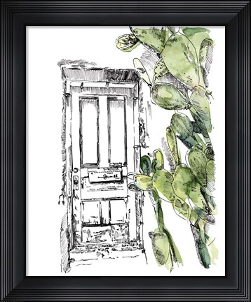 Framed Cactus Door IV Print