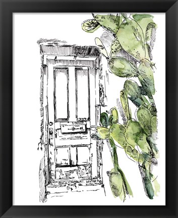 Framed Cactus Door IV Print