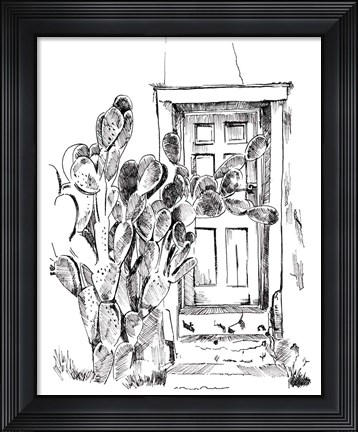 Framed Cactus Door V Print