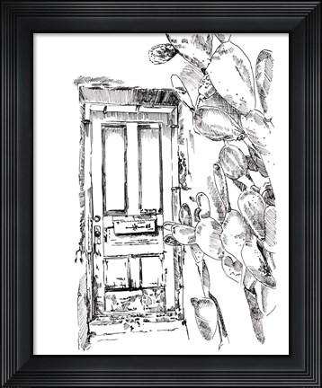 Framed Cactus Door VI Print