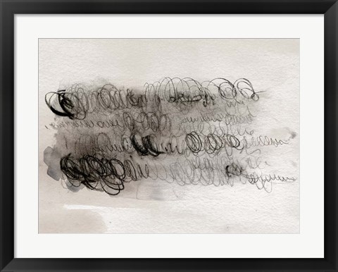 Framed Scribble Abstracts I Print