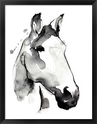 Framed White Stallion I Print