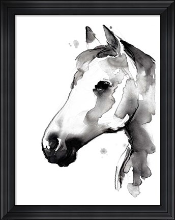 Framed White Stallion II Print