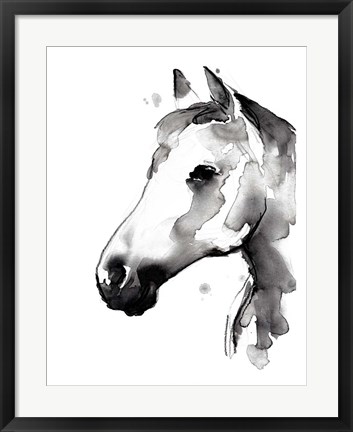 Framed White Stallion II Print