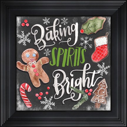 Framed Baking Spirits Bright I Print