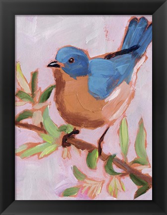 Framed Painted Songbird I Print