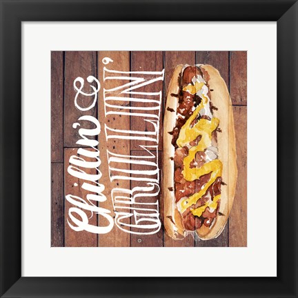 Framed Chillin&#39; &amp; Grillin&#39; II Print