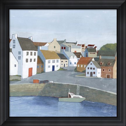 Framed Old Coast Town II Print