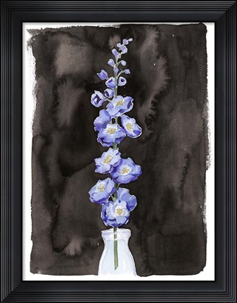 Framed Blue Delphinium I Print