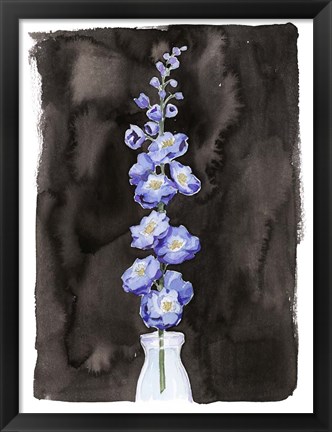 Framed Blue Delphinium I Print