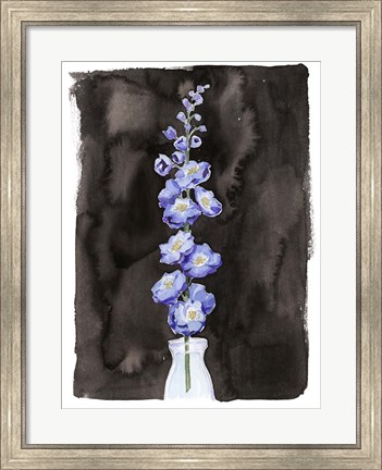 Framed Blue Delphinium I Print