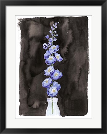 Framed Blue Delphinium I Print