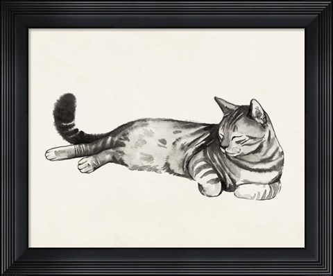 Framed Cat Laze II Print