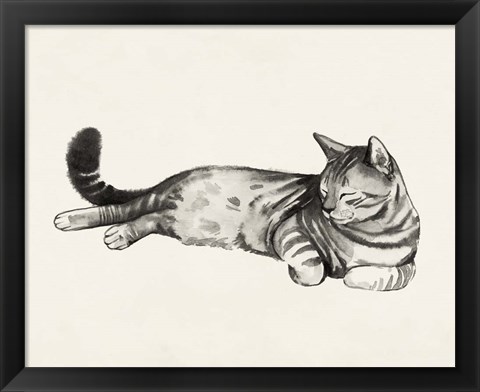 Framed Cat Laze II Print