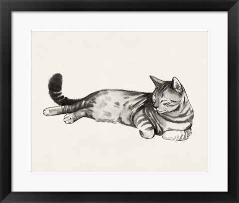 Framed Cat Laze II Print