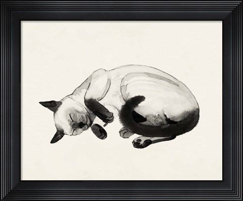 Framed Cat Laze III Print