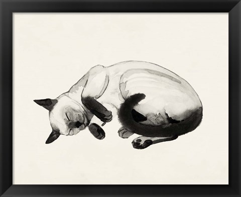 Framed Cat Laze III Print
