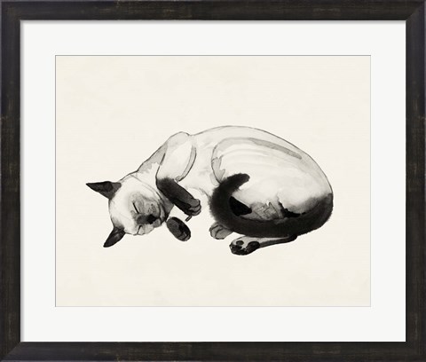 Framed Cat Laze III Print