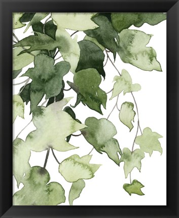 Framed Emerald Vines I Print