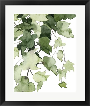 Framed Emerald Vines I Print