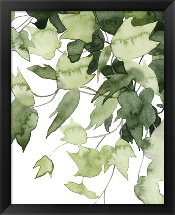 Framed Emerald Vines II Print