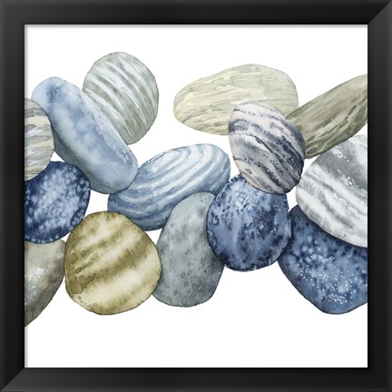 Framed Found Pebbles II Print